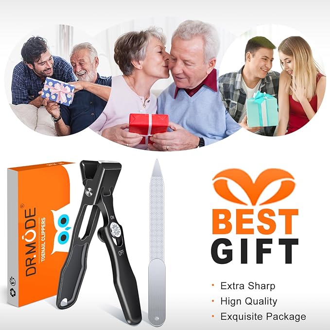 German Nail Clippers for Men Thick Nails,Upgrade Straight Toenail Clippers for Seniors with Wide Opening,Large Heavy Duty No Splash Ingrown Fingernail Clipper Nail Cutter with Catcher