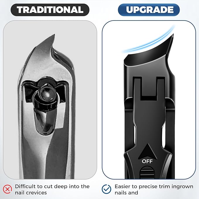 Toenail Clippers for Thick Toenails, Christmas Xmas Presents Gifts for Adults, Wide Jaw Opening Nail Clippers for Men, Heavy Duty Ingrown Toenail Clippers, Stocking Stuffers Gifts for Men
