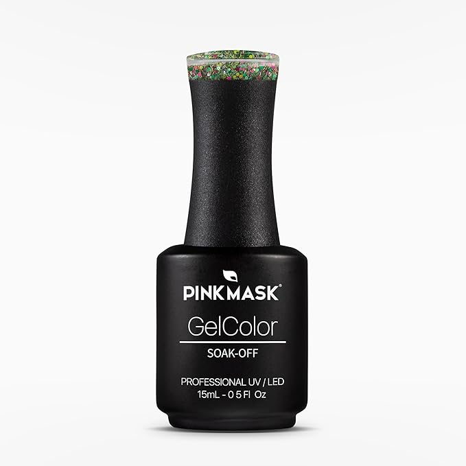 PINK MASK Gel Color Nail Polish We Wish You - Col. All I Want For Christmas 15ml / o.5 oz - UV/LED Gel Polish, Non Wipe, Long Lasting, Soak Off Formula