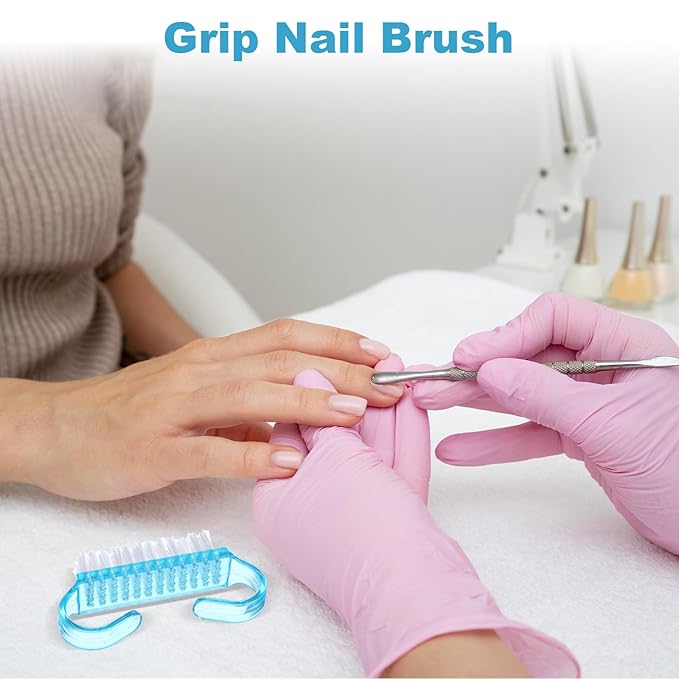 320 Pcs Handle Grip Nail Brush for Toes and Nails Cleaner, Pedicure Scrubbing tool kit for Men and Women