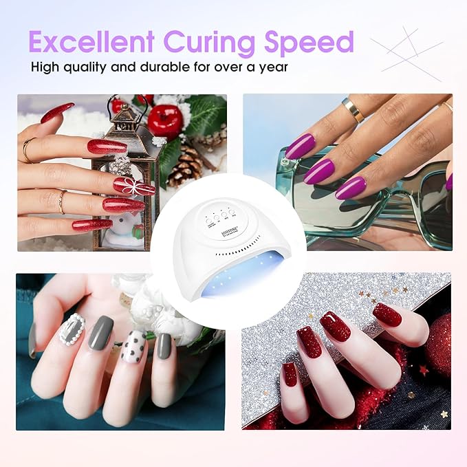 JODSONE U V LED Nail Lamp with 30 Light Beads Nail Dryer for Gel Polish, Automatic Sensor 3 Timers Led Nail Light for Gel Nails