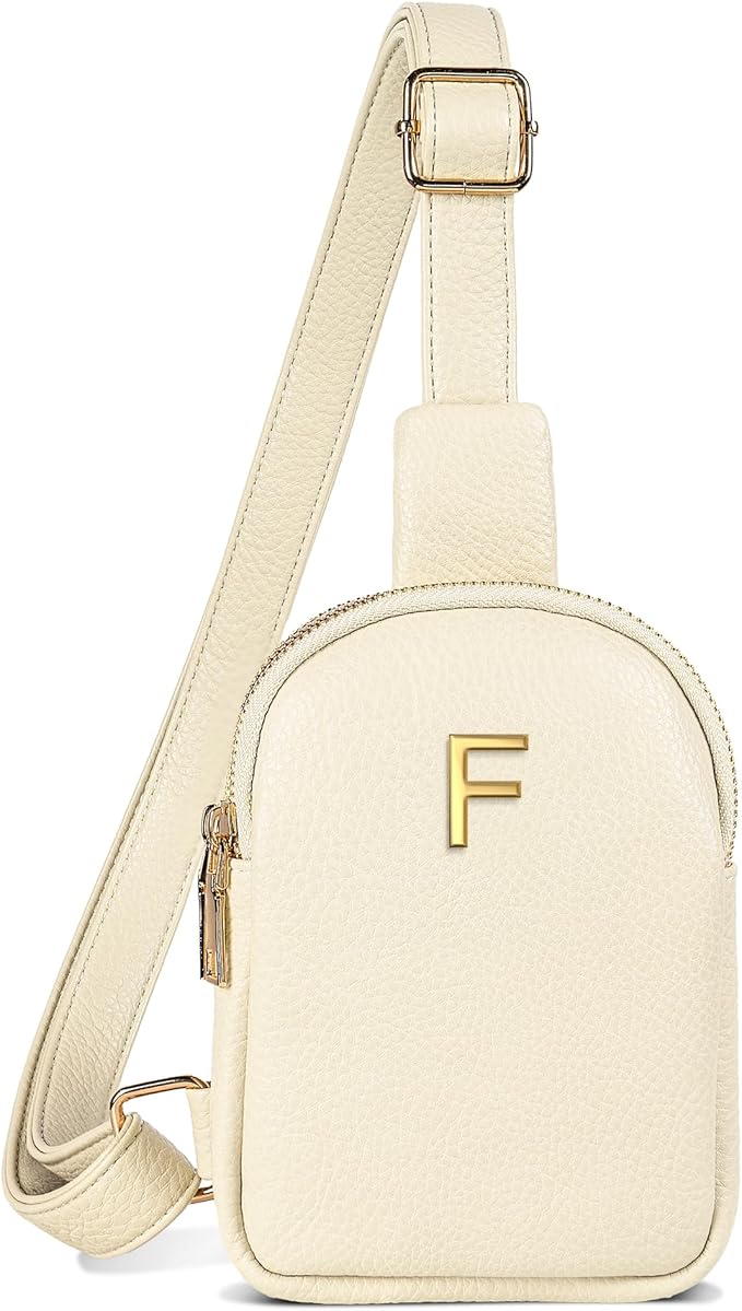 Personalized Gifts for Teenage Girls, Leather Waterproof Cross Body Purse, Small Cellphone Bag, Cool Trendy Stuff for Friends Daughter Granddaughter, Crossbody Bag with Initial Letter