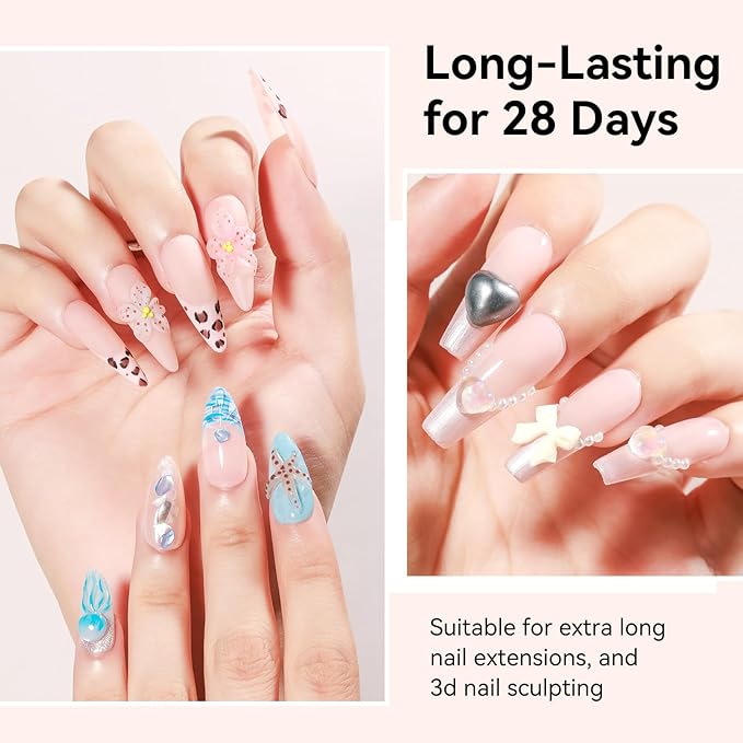 Solid Builder Gel for Nails and 15ml Builder Gel, Molding Gels for Nails Clear Non-Stick Hand For Modeling, Sculpture, Nail Extension UV/Led Manicure DIY At Home