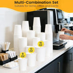 8 oz Paper Coffee Cups, 300 Pack Bulk White Disposable Paper Cups - Image 5