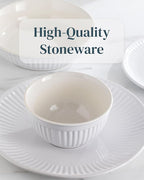 12 Piece Stoneware Dinnerware Set - Image 6