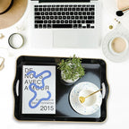Spsyrine Large Black Serving Tray - Image 2