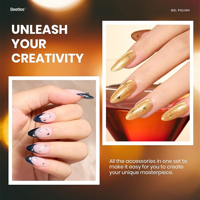 Beetles Winter Gel Nail Polish Colors Set - Amber Twilight 20 Colors 2025 Yellow Orange Red Cat Eye Brown Green Soak Off Uv Manicure Kit With Base Glossy Matte Top Coat Gift for Women