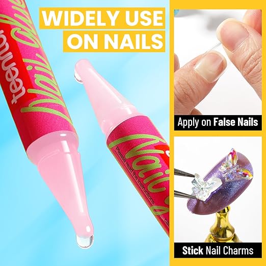 Teenitor Nail Glue for Acrylic Nails, 15pcs Press on Nail Glue Strong, Best Nail Glue for Press on Nails Long Lasting Nail Glue for Nail Tips