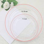 60 Pcs Rose Gold Plastic Plates, Disposable Party Set Include: 60 Clear Plastic - Image 2