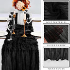 Black 6 Pcs Cheesecloth Table Runner 10FT Gauze Fabric Boho Cheese Cloth Table - Image 2