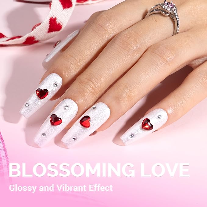 MelodySusie Thick White Glitter Gel Nail Polish,0.5fl oz Soak Off UV LED Sparkle Pure White Glitter Gel Polish Gift for Women Nail Art Manicure Salon DIY Nail Design Decoration at Home-z054