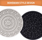 8 Pcs Boho Coasters for Drinks, Silicone Coasters - Image 2