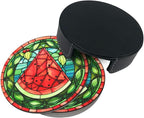 Watermelon Coasters for Drinks, Watermelon Decor Bar Drink Coasters for Coffee - Image 3