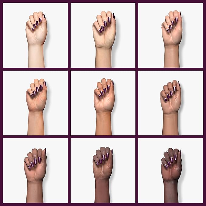 Imtiti Purple Gel Nail Polish, 0.5 fl oz Burgundy Wine Color Soak Off Polish for Nail Art Manicure Salon DIY, Nail Lamp Design Christmas Decoration