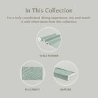 Over&Back 18x108 Woven Frayed Chambray Cotton Table Runner - Image 4