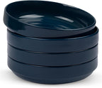 KooK Ceramic Large Pasta Bowls, Microwave and Dishwasher Safe, Shallow Serving by Kook
