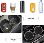 4 Pack Car Coasters, Universal Vehicle Bling Car Coaster, Cute Rhinestone - Image 4