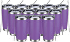 MEWAY 20oz Tumbler 12 Pack Double Wall Vacuum Insulated Travel Mug Bulk by MEWAY