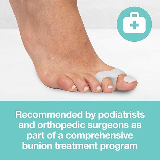 ZenToes Toe Spacers Bunion Corrector for Women and Men, Big Toe Straightener, Double Loop Gel Splint Separator for Correct Alignment of Overlapping Toes