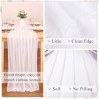 10FT White Chiffon Table Runner 30x120 Inches Romantic Sheer Table Runner Boho - Image 4
