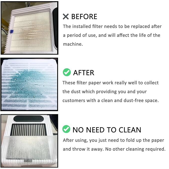 200 Sheets Nail Dust Collector Filter Paper Disposable Nail Dust Filters for Most of Nail Dust Collector Machine Nail Vacuum Dust Collector for Nail Salon Nail Spa Nail Tech Nail Supplies Accessories