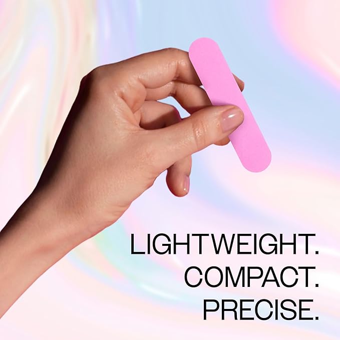 25PCS Mini Size PANA Professional Double Sided Nail Files - Pink&Teal, 100/180 Grit - Emery Board Nail Buffering File Manicure Pedicure Nail Polisher Washable