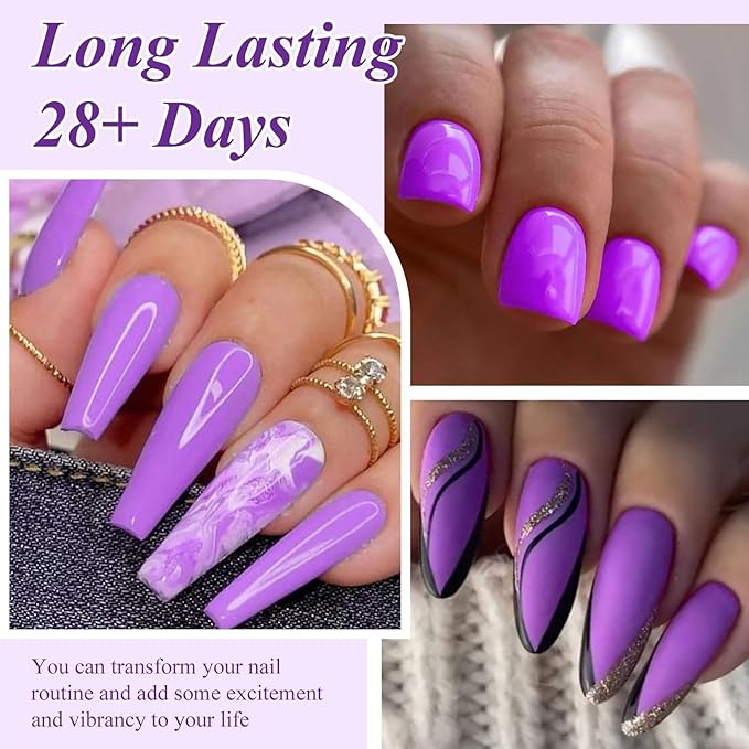 MEET ACROSS 18pcs Gel Nail Polish Set Soak Off UV LED Lamp Gel Nail Polish Kit (SET-4, 18pcs)