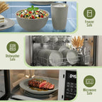 Unbreakable Wheat Straw Dinnerware Set 40 PCS - Image 6