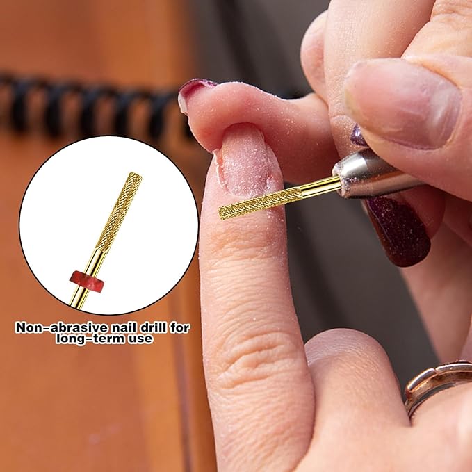 2Pcs Cleans Dead Nail Supplies, Carbide Drill Bits Remover Nail Drill Bits, Drill Bits Nail Tech Suitable for Nail Drill, Cuticle Bit for Electric Cuticle Drill Bits Nail File Nail Bits for Nails