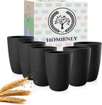 Homienly Wheat Straw Drinkware 12oz Unbreakable Drinking Glasses 6-Piece by HOMIENLY