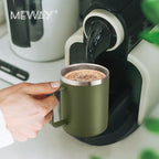 MEWAY 12oz Coffee Mug With Handle and Sliding Lid, Stainless Steel Travel - Image 8