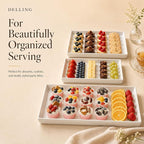 Delling Large Serving Platter, 16/14/12 Inch Rectangular Serving Trays - Image 4