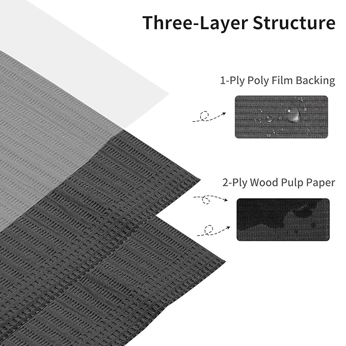 80pcs Disposable Nail Mats Foldable Nail Paper Towels, Table Acrylic Nail Practice Sheet, 3 Ply Waterproof Clean Nail Table Practice Mat for Salon Manicure Tattoo,Nail Art Accessories 13"x18"(Black)