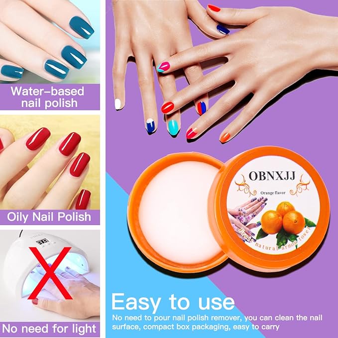 FERCAISH 192Pcs Nail Polish Remover Pads, 6 Fragrances Disinfecting Gel Polish Remover Wipes Easy to Carry and Strong Removal Effect Lint Nail Polish Wipes