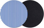 Navy Blue Stripe Coasters Set of 2, Modern White Vertical Striped Geometric by PIEPLE
