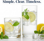 US Acrylic Classic Clear Plastic Reusable Drinking Glasses 12oz Rocks & 16oz - Image 6
