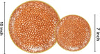 Rubtlamp 100Pcs Amber Gold Plastic Plates, Disposable Plates - Image 2