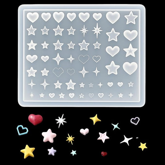 1 Pcs Star Silicone Nail Art Molds for Women Resin Nail Design