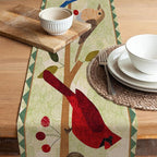 Seliem Summer Birds Tree Branches Table Runner, Cardinal Home Kitchen | Dining - Image 6