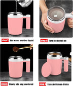 Self Stirring Mug, Rechargeable Auto Magnetic Coffee Mug - Image 3