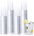 Vplus 150 Pack 12 OZ Silver Rimmed Disposable Plastic Cups by Vplus