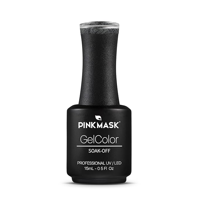 PINK MASK Gel Color Nail Polish Mercury - Col. Planetary Brilliance 15ml / o.5 oz - UV/LED Gel Polish, Non Wipe, Long Lasting, Soak Off Formula