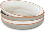 Mora Ceramic Large Pasta Bowls 30oz, etc Plate/Wide Bowl by MORA