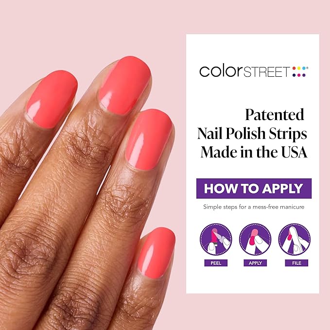 Color Street Peach Tea Nail Strips