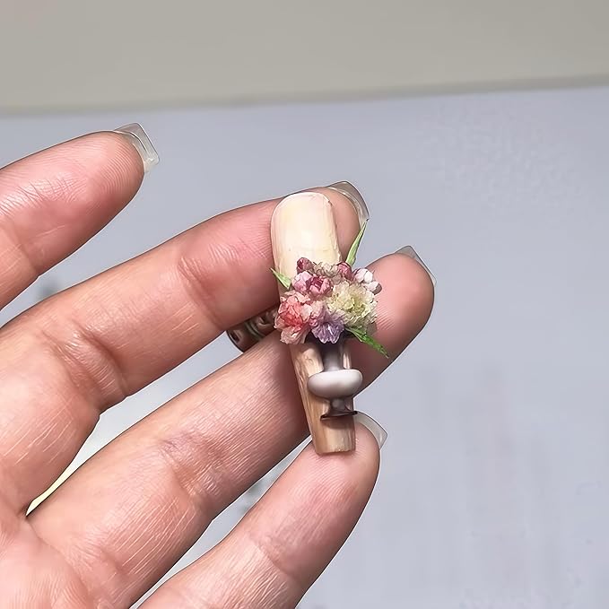 3D Vase Nail Art Molds Flower Design, Silicone Nails Tool Y2k Decoration