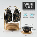LUKA Ceramic Demitasse Espresso Cups Set - Image 8