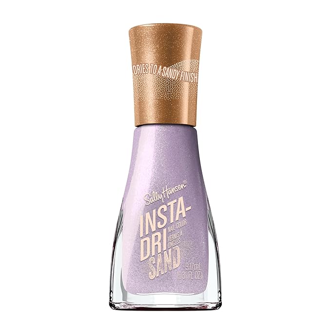 Sally Hansen Insta-Dri Sand Nail Polish | Quick Dry, Long Lasting, Streak-Free Shine | Opaque, Shimmery | 138 Spice Oasis | Light Purple Nail Color