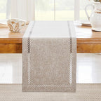 Rustic Burlap Table Runner, Coffee Table Runners 60 inches Long | Double Layer - Image 7