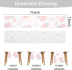 Dahlia Flower Table Runner 13x36 Inch Farmhouse Pink Gray Runners Modern Table - Image 6