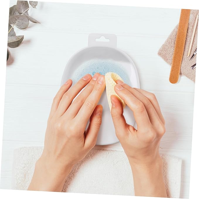 MERRYHAPY Single Layer Soaking Bowl for Nails Manicure Bowl Nail Art Tools White for Cuticle Soak